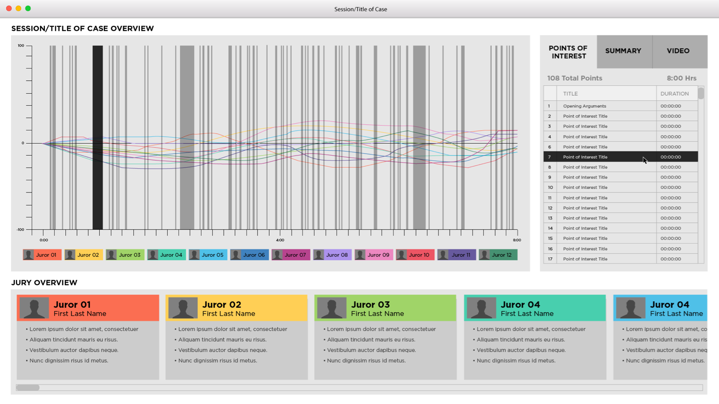 Analyze screen UI