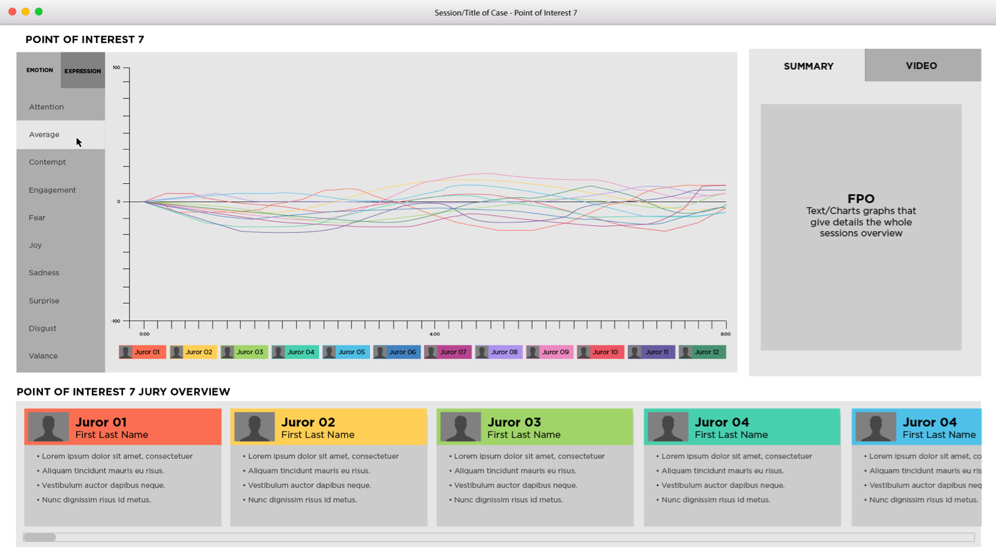 Analyze screen UI, selecting emotion