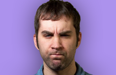 person with angry expression
