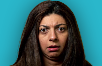 person with the expression of fear