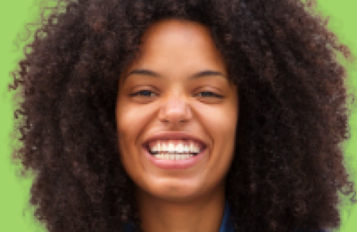 person with the expression of joy