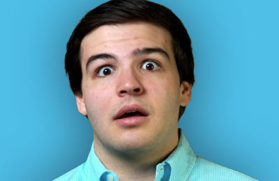 person with the expression of surpise