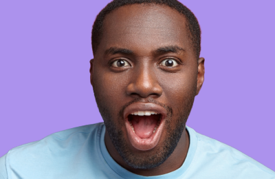 person with a mouth open expression