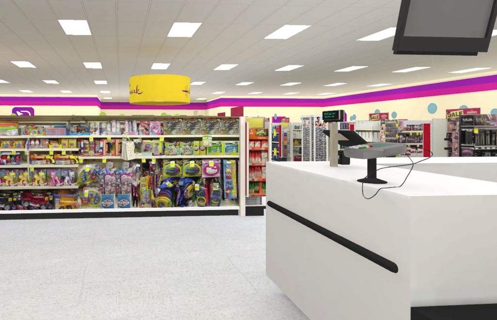 VR Retail Environment of drug store